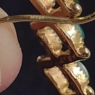 14 Karat Yellow Gold and Gemstone Dangle Earrings - Approx 3.3 Grams Total Weight (#25)