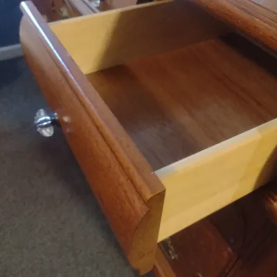 American Drew Three Over Six Dresser with Matching Mirror