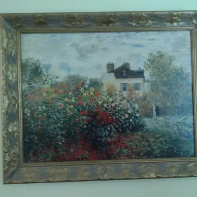 Framed Claude Monet Print 'The Artist's Garden in Argenteuil'