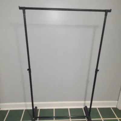 Lightweight Rolling Clothes Rack- Approx 34 3/4" Wide, Adjustable Height