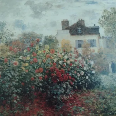Framed Claude Monet Print 'The Artist's Garden in Argenteuil'