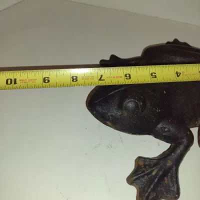 Cast Iron Frog Indoor/Outdoor Decor- Approx 7 1/2" Wide