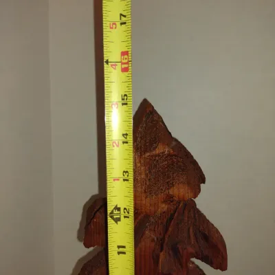 Carved Wooden Tree- Approx 15" Tall