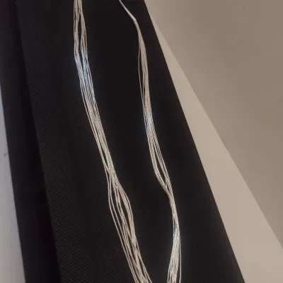 Sterling Silver Multi-Strand Necklace- Approx 24" Long, 14.1 Grams Total Weight (#5)