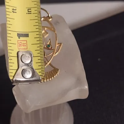 14 Karat Yellow Gold and Gemstone Clown Design Pendant- Approx 5.2 Grams Total Weight (#31)