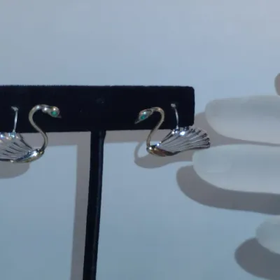 Collection of Sterling Silver Jewelry- Rings, Earrings, Coil Bracelet, Necklace- Approx Total Weight 33 Grams (#9)