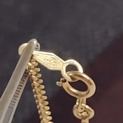 14 Karat Yellow Gold Necklace- Approx 4.6 Grams Total Weight, 21" Long (#22)