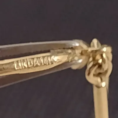14 Karat Yellow Gold Heart Design Dangle Earrings- Approx 4.8 Grams Total Weight (#19)