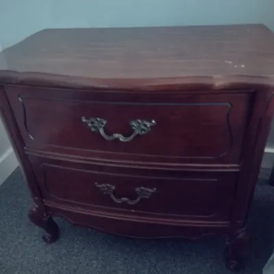 Pair of Matching Bassett Double Drawer Bedside Dressers