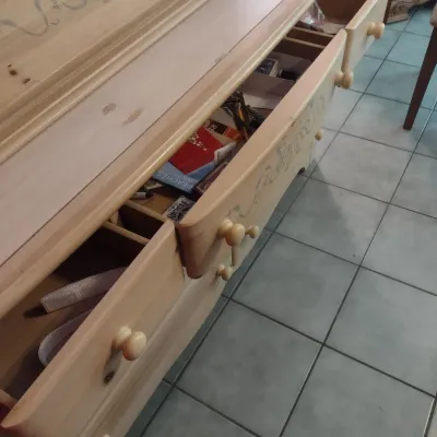 Knotty Pine Three Over Four Dresser with Matching Oval Mirror