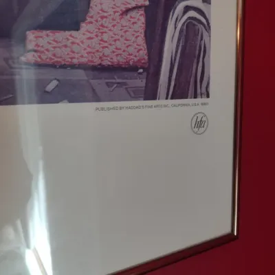Framed Normal Rockwell Print 'Saying Grace'