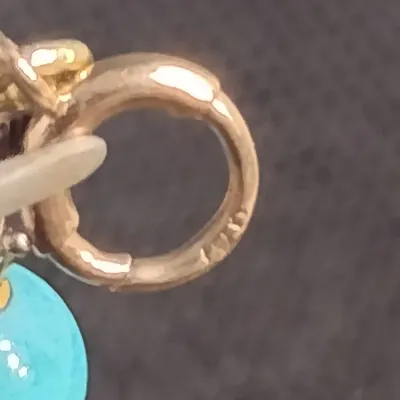 10 Karat Yellow Gold and Turquoise Bead Bracelet- Approx 7" Long, 6.6 Grams Total Weight (#13)