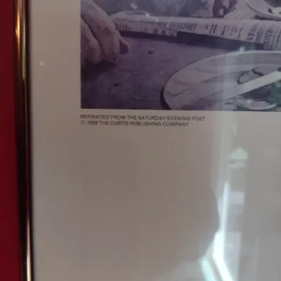 Framed Normal Rockwell Print 'Saying Grace'