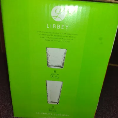 Libbey Drinking Glasses- 16 Count- 'Frost' Pattern- New in Box