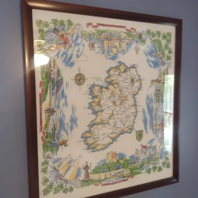 Large Framed Story Map of Ireland