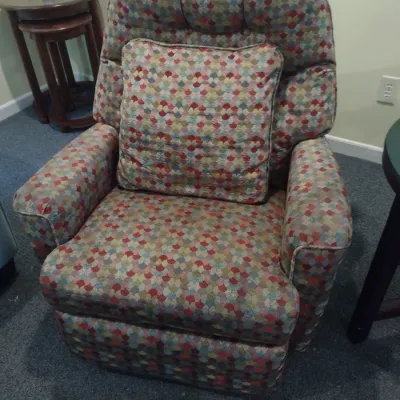 Small Upholstered Rocking Recliner