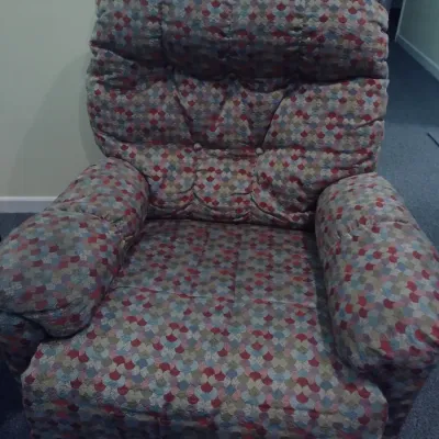 Large Upholstered Rocking Recliner