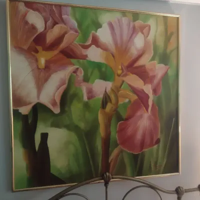 Large Framed Floral Print
