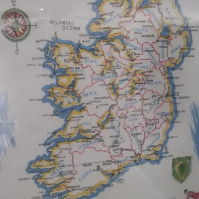 Large Framed Story Map of Ireland
