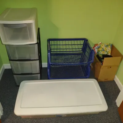 Storage/Organization Bins and Office Supplies