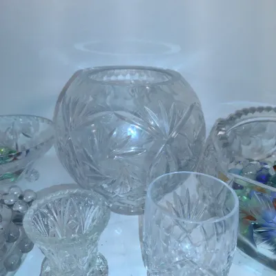 Collection of Glass/Crystal Bowls and Home Decor