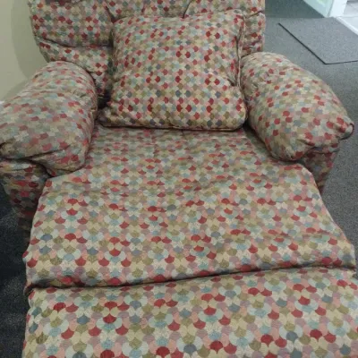 Large Upholstered Rocking Recliner