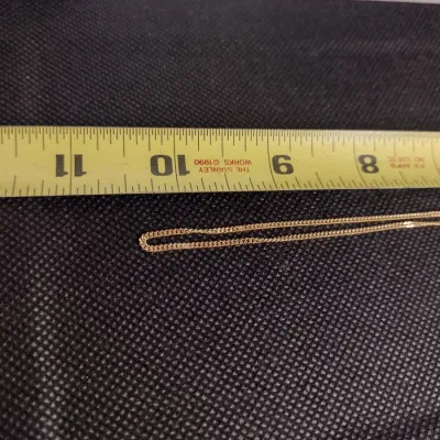 14 Karat Yellow Gold Necklace- Approx 4.6 Grams Total Weight, 21" Long (#22)