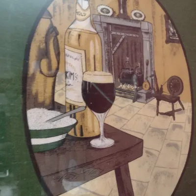Framed Rustic Design Irish Coffee Recipe Print