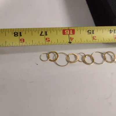 14 Karat Yellow Gold Open Circle Necklace - Approx 9.8 Grams Total Weight, 17" Long (#26)