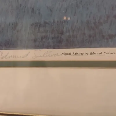 Framed Numbered and Signed Print 'White Strand' by Edmund Sullivan