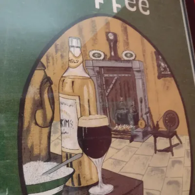 Framed Rustic Design Irish Coffee Recipe Print