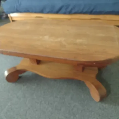 Empire Design Solid Wood Coffee Table and Round Pedestal Side Table (See all Pictures)
