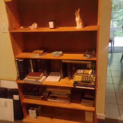 Solid Wood Mult Shelf Bookcase (No Contents)