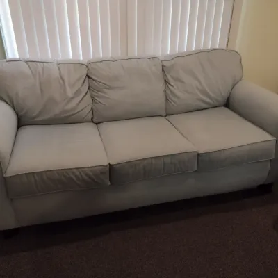 Contemporary Upholstered Three Cushion Couch