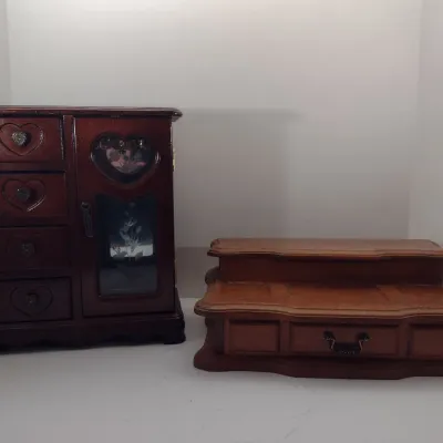 Pair of Wooden Jewelry Boxes