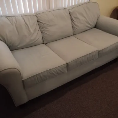 Contemporary Upholstered Three Cushion Couch