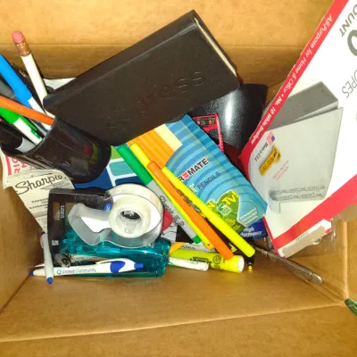 Storage/Organization Bins and Office Supplies