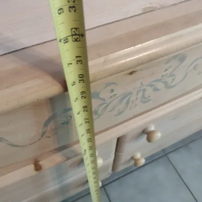 Knotty Pine Three Over Four Dresser with Matching Oval Mirror