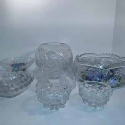 Collection of Glass/Crystal Bowls and Home Decor