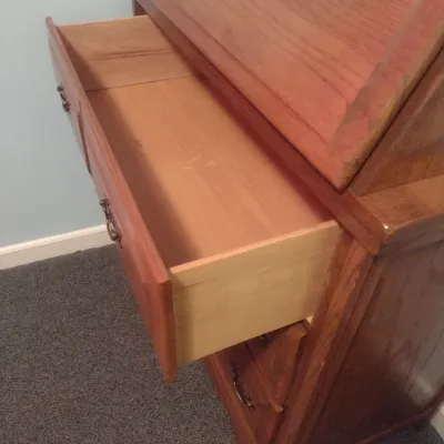 Vintage Solid Wood Drop Front Secretary