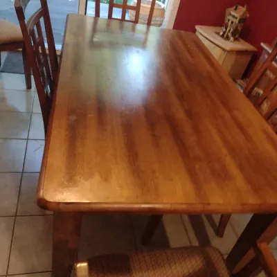 Dining Table with Six Chairs- Ashley Furniture- Approx 35 1/2" x 60" x 29 1/2" Tall