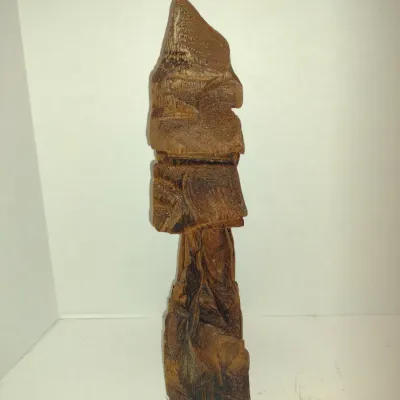 Carved Wooden Tree- Approx 15" Tall