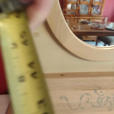 Knotty Pine Three Over Four Dresser with Matching Oval Mirror