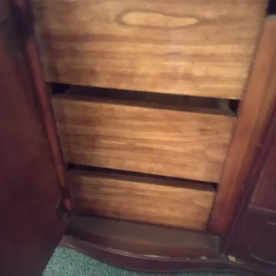 Vintage Bassett Dresser with Three Panel Mirror