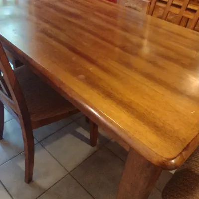 Dining Table with Six Chairs- Ashley Furniture- Approx 35 1/2" x 60" x 29 1/2" Tall