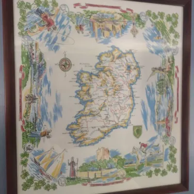 Large Framed Story Map of Ireland
