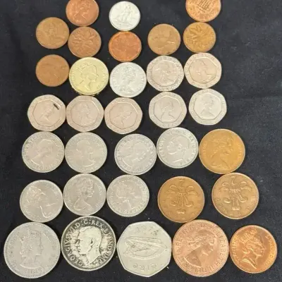 Lot of 33 Foreign Coins, Mixed World Coin Collection