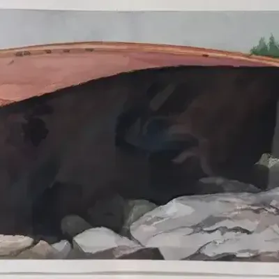 Mark Nielsen “Shipwreck” Monhegan Island, Maine Framed Art, Signed 1/03