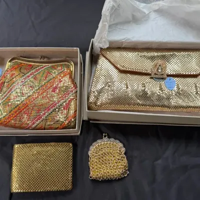 3 Vintage "Hand In Fashion" Purses And 3 Wallets