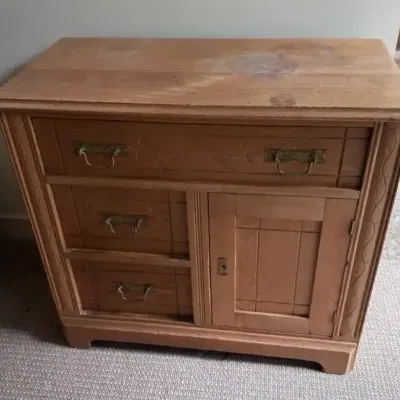 Antique Wood Storage Cabinet